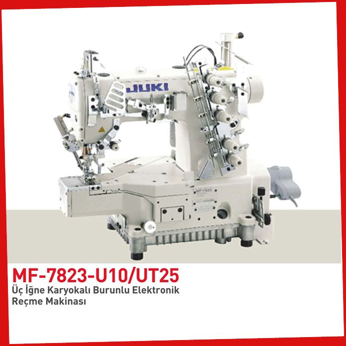 Mf-7823-U10-B56-Ut25 Juki Elektronik Burunlu Üç İğne Karokalı Etek Reçme