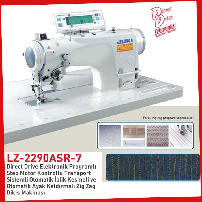 Lz2290Asr-7-Wb-Ak121/Sc916/Ip110D Juki Dırect Drıve Elektronik Ptogramlı Zig Zag