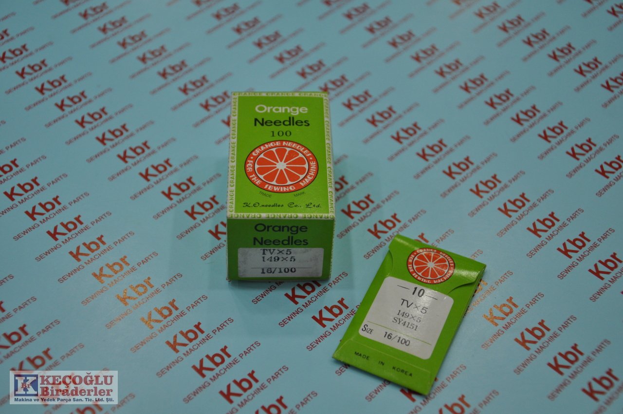 Tvx5 Orange Kot Kollu Makine İgnesi 12X80