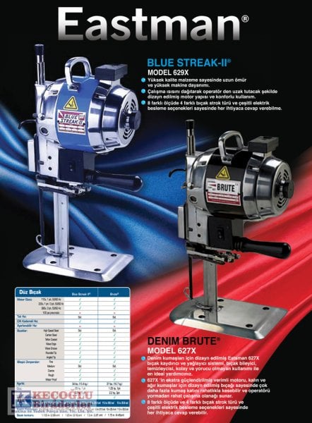 Eastman 10'' Dik Bıçaklı Brute Kumaş Kesim Motoru 627X-10''
