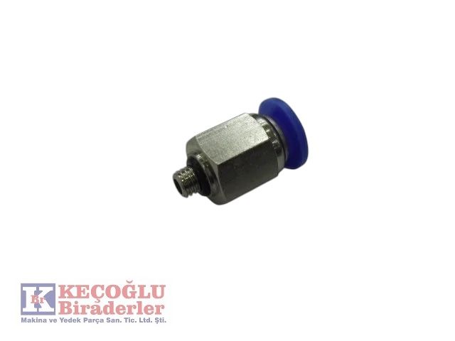 Pünomatik Düz Tip M5-6Mm Hava Bağlantı Rekoru