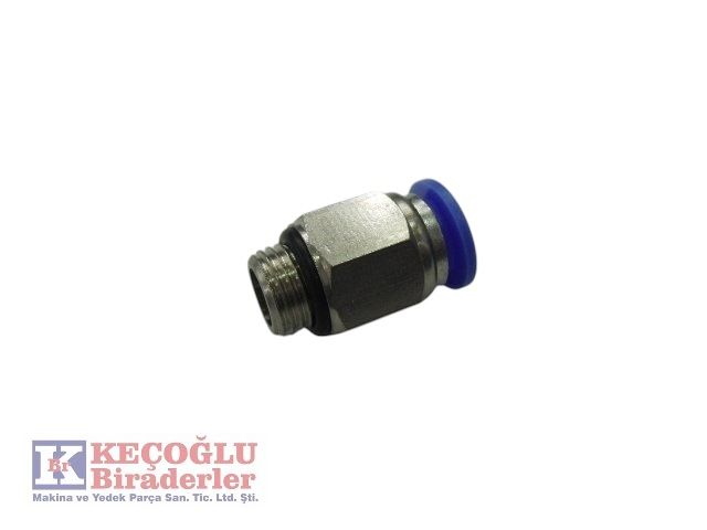 Pünomatik Düz Tip 1/8-6Mm Hava Bağlantısı