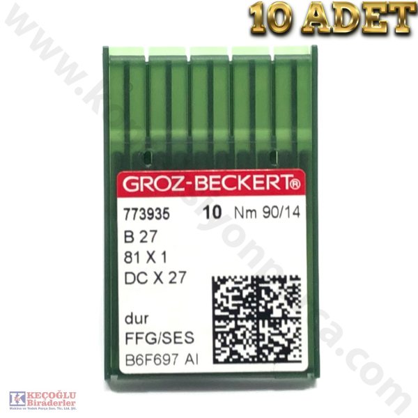 DCX27 Groz Beckert Overlok Makinesi İğnesi 10 Adet - 14/90