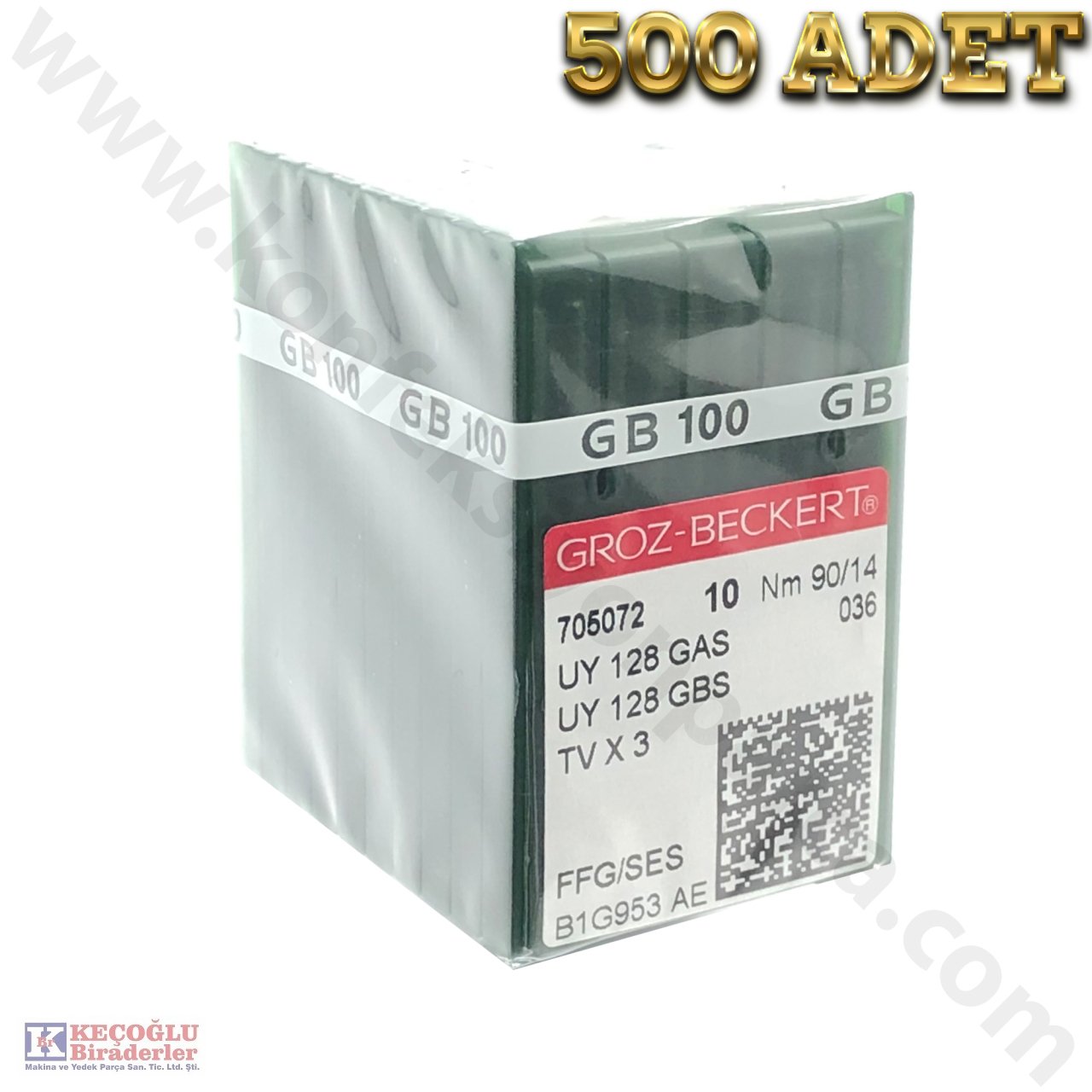 UYX128GAS Groz Beckert Reçme İğnesi (Uzun) 500 Adet - 14/90